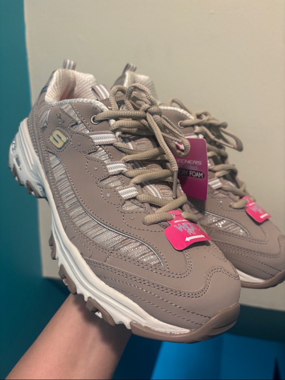 Skechers Women's Taupe Athletic Sneakers with Memory Foam